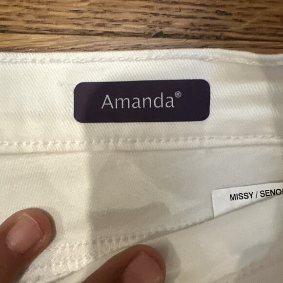 Gloria Vanderbilt Jeans White Womens Amanda Size 12 / 31 Stretch - Picture 6 of 11